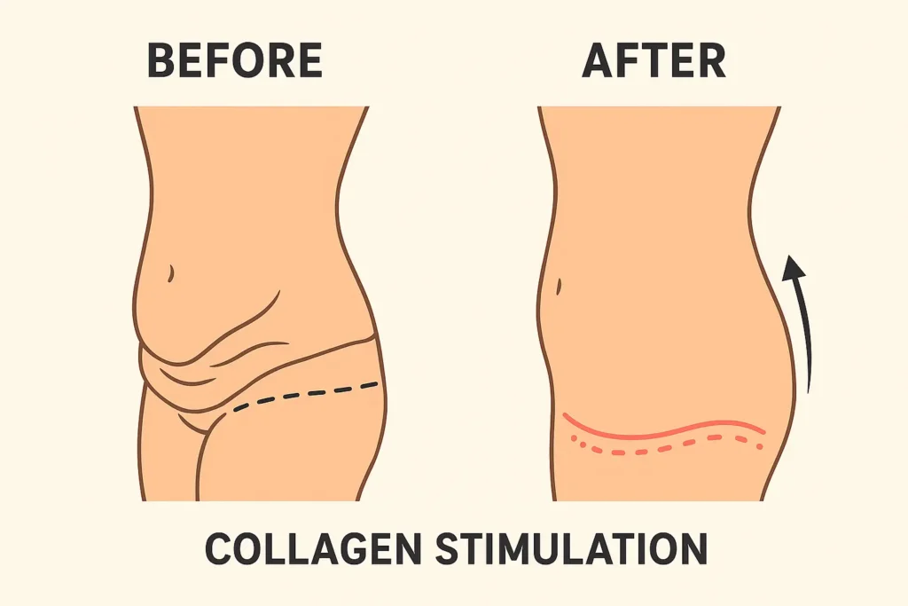 Before and after results for sagging skin after weight loss injections Liberton