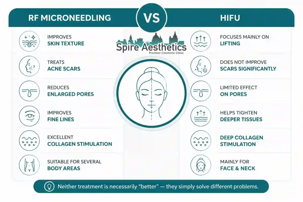 RF Microneedling vs HIFU: Which Treatment Gives Better Results Liberton?
